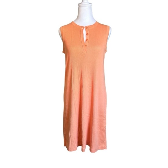 Ralph Lauren 100% cotton Peach Mini Sleeveless Dress Size P/S - Picture 1 of 17